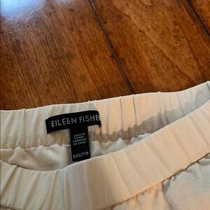Eileen Fisher Ivory Elastic Waist Pant